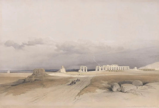 David Roberts - Ruins of Memnonium, Thebes, lithograph, 19th century - Darnley Fine Art