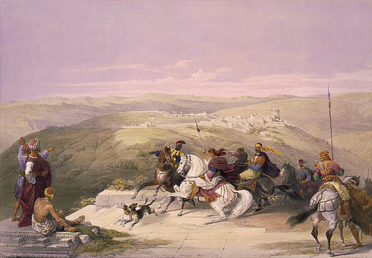 David Roberts - Sebaste, Ancient Samaria, lithograph, 19th century - Darnley Fine Art