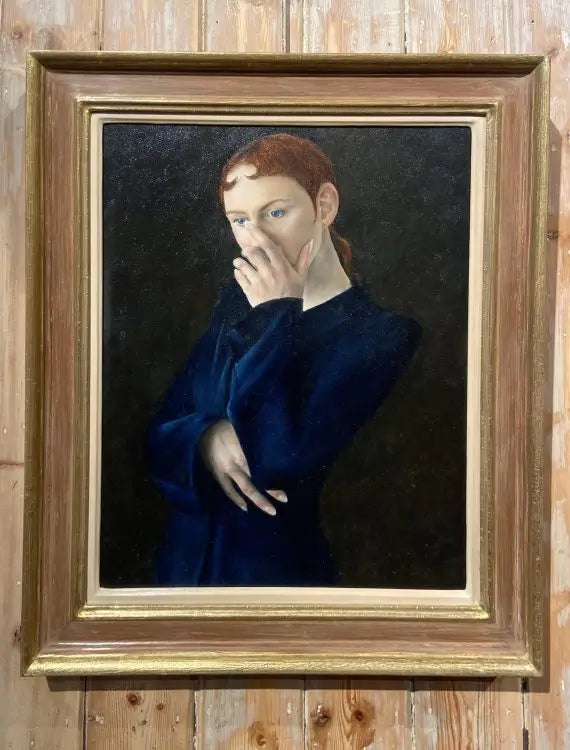 Julia Heijligers - Self-Portrait, oil on canvas, 21st century - Darnley Fine Art