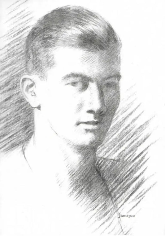 Frank Jameson - Self Portrait, graphite on paper, 20th century - Darnley Fine Art