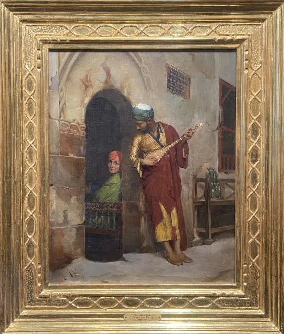 Theodore Ralli - Serenade in Cairo, oil on canvas, 19th century - Darnley Fine Art