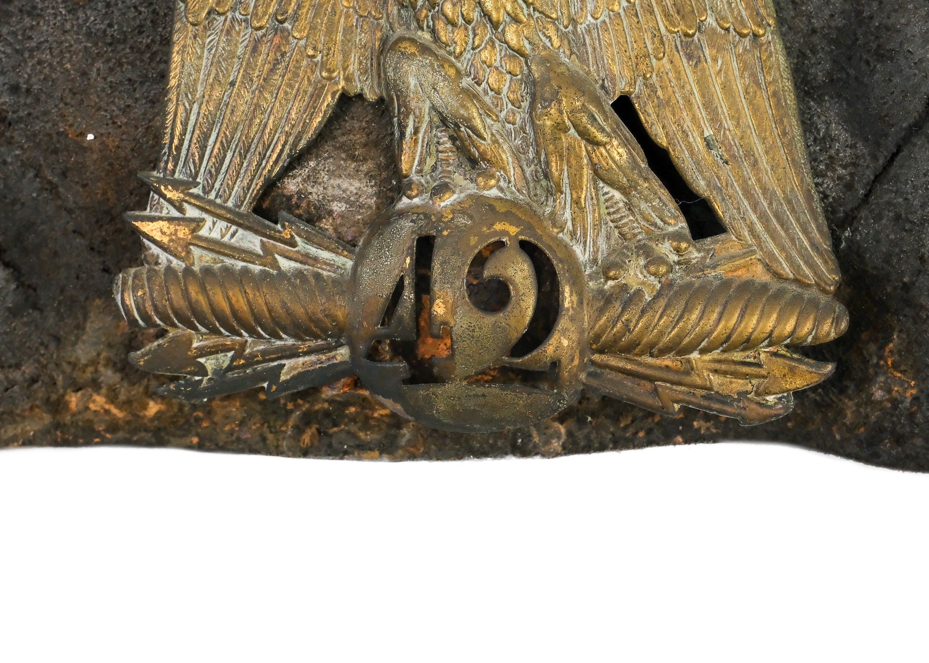 French Shako - Shako from Napoleon's 42nd Infantry Regiment, brass and leather, 19th century - Darnley Fine Art