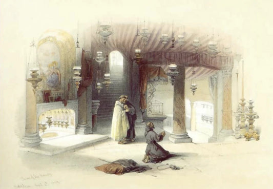 David Roberts - Shrine of the Nativity, lithograph, 19th century - Darnley Fine Art