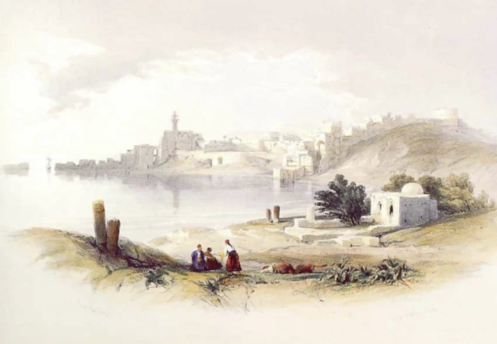 David Roberts - Sidon from the North, lithograph, 19th century - Darnley Fine Art