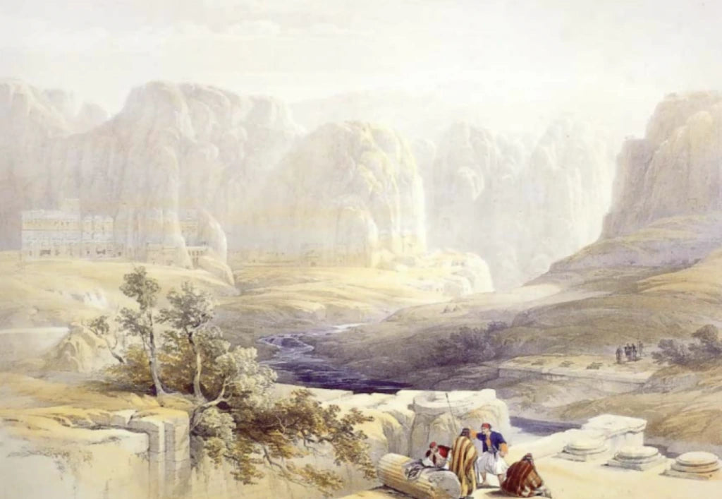 David Roberts - Site of Petra, South, lithograph, 19th century - Darnley Fine Art