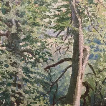 Marjorie Sherlock - Spring in Dorset, oil on board, 20th century - Darnley Fine Art