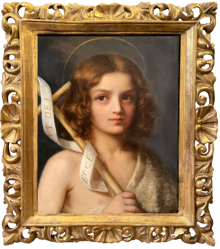 Italian School - St John the Baptist as a child, oil on canvas, early 19th century - Darnley Fine Art