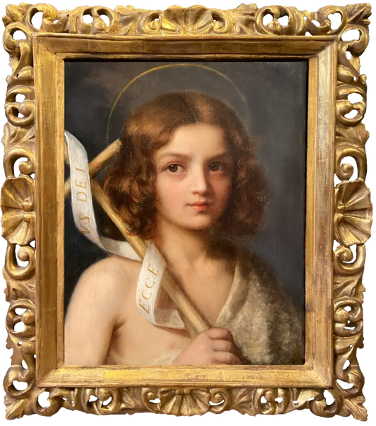 Italian School - St John the Baptist as a child, oil on canvas, early 19th century - Darnley Fine Art