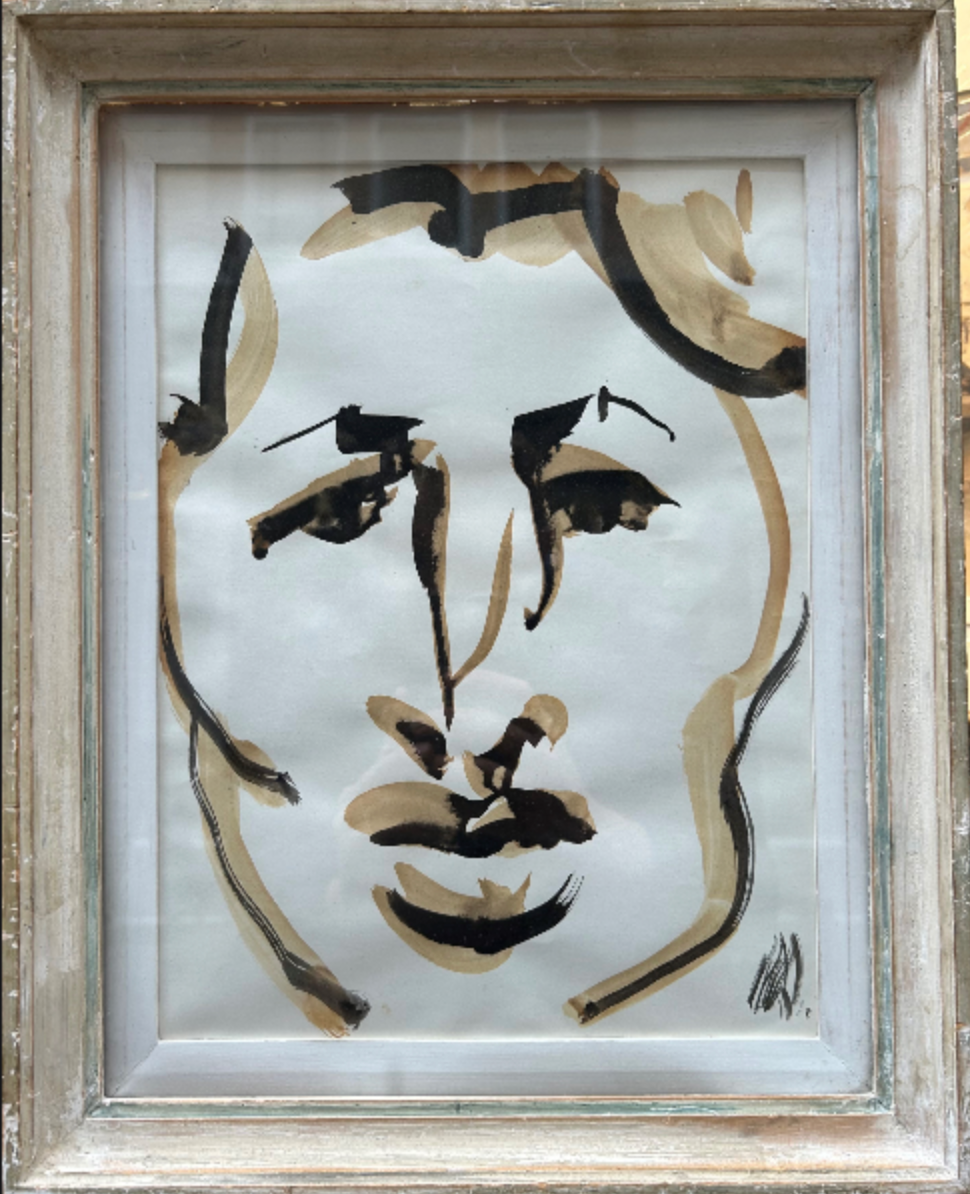 Stephen Andrews - Sketch of Finkel, ink on paper, 20th century - Darnley Fine Art