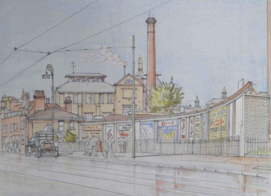 Gordon Noel Scott - Street Scene, watercolour, 20th century - Darnley Fine Art
