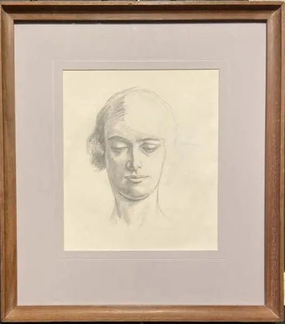 Ernest Procter - Study of a Woman, graphite on paper, early 20th century - Darnley Fine Art