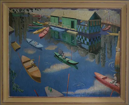 Norman Lloyd - Summer on the Seine, oil on canvas, 20th century - Darnley Fine Art