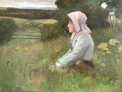 David Forrester Wilson - Summer Haze, oil on canvas, late 19th / early 20th century - Darnley Fine Art
