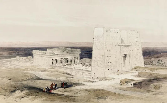 David Roberts - Temple of Edfou, lithograph, 19th century - Darnley Fine Art