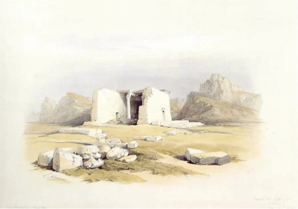David Roberts - Temple of Tafa in Nubia, lithograph, 19th century - Darnley Fine Art