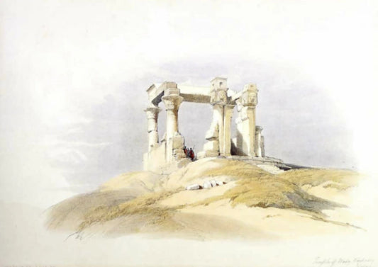 David Roberts - Temple of Wady Kardassy, Nubia, lithograph, 19th century - Darnley Fine Art