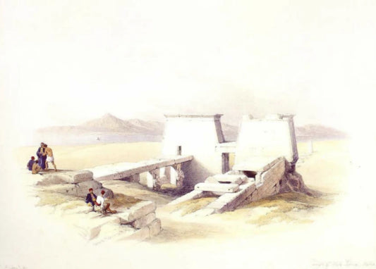 David Roberts - Temple of Wady Saboua, Nubia, lithograph, 19th century - Darnley Fine Art