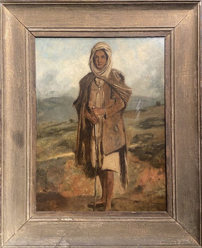 European School - The Bedouin, oil on panel, 19th century - Darnley Fine Art