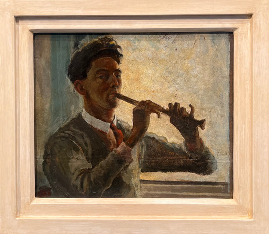 Gordon Davies - The Clarinet Player, oil on board, 20th century - Darnley Fine Art