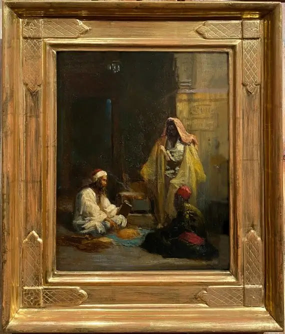 Ludwig Deutsch - The Fortune Teller, oil on panel, 19th century - Darnley Fine Art