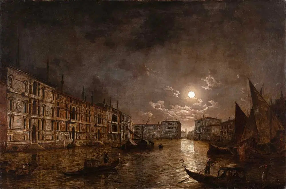 Henry Pether - The Grand Canal, Venice, oil on canvas, 19th century - Darnley Fine Art