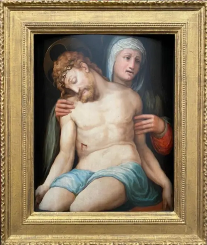 Circle of Ridolfo Ghirlandaio - The Lamentation of Christ, oil on panel, 16th century - Darnley Fine Art