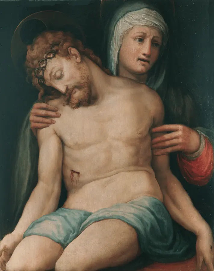 Circle of Ridolfo Ghirlandaio - The Lamentation of Christ, oil on panel, 16th century - Darnley Fine Art