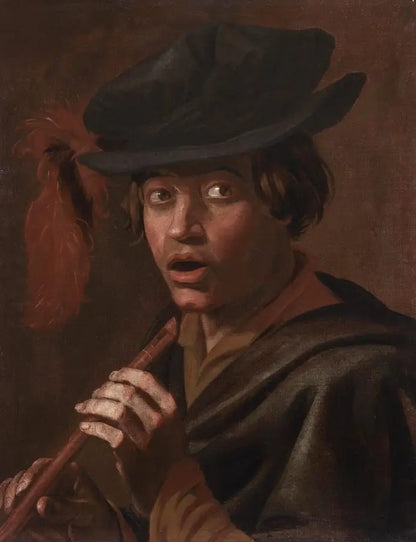 Circle of Hendrick ter Bruggen - The Musician, oil on canvas, late 17th century - Darnley Fine Art