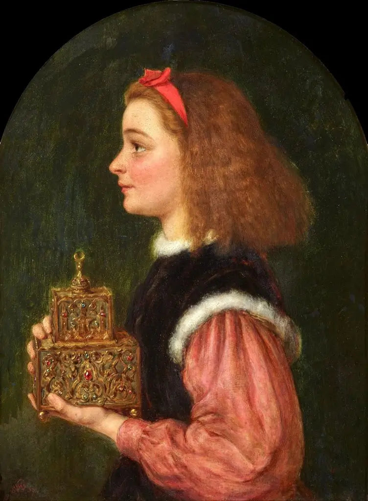 William Gale - The Offering, oil on panel, 19th century - Darnley Fine Art