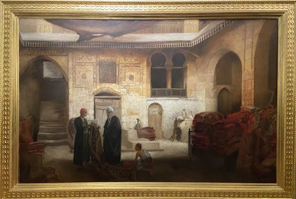 Carl Werner - The Rug Merchant, oil on canvas, late 19th century - Darnley Fine Art