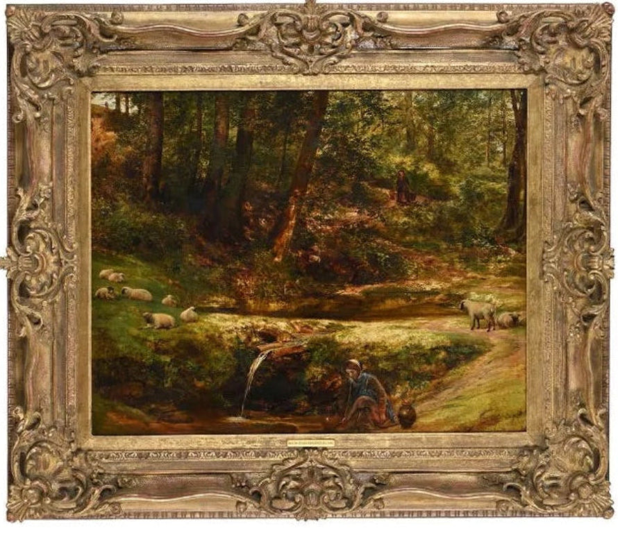Richard Redgrave - The Sylvan Spring, oil on canvas, mid 19th century - Darnley Fine Art