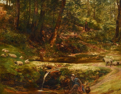 Richard Redgrave - The Sylvan Spring, oil on canvas, mid 19th century - Darnley Fine Art