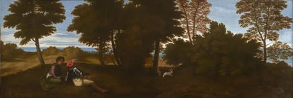 Italian School - The Two Hares, oil on canvas, 17th century - Darnley Fine Art