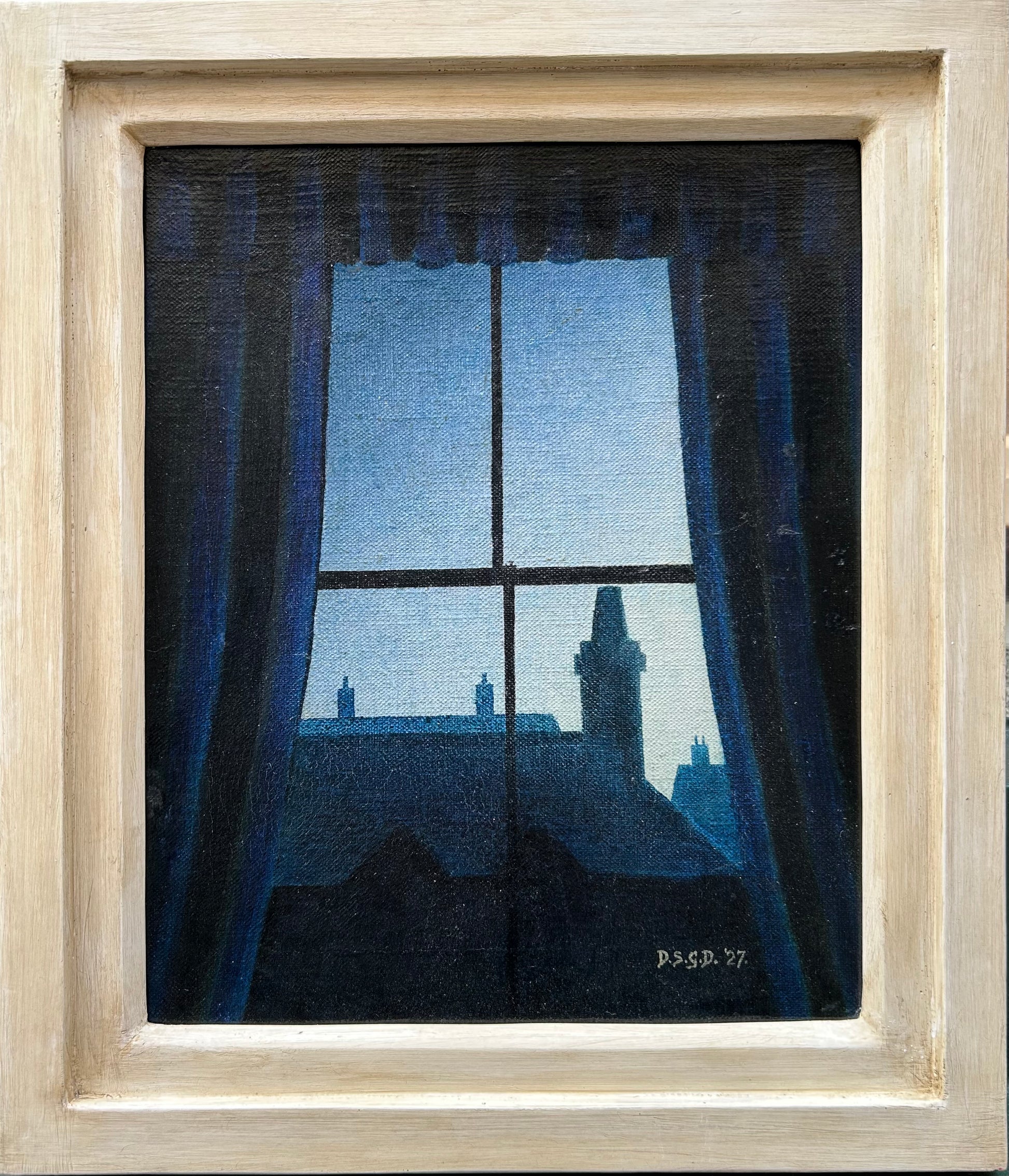 European School - The Window, oil on canvas, 20th century - Darnley Fine Art