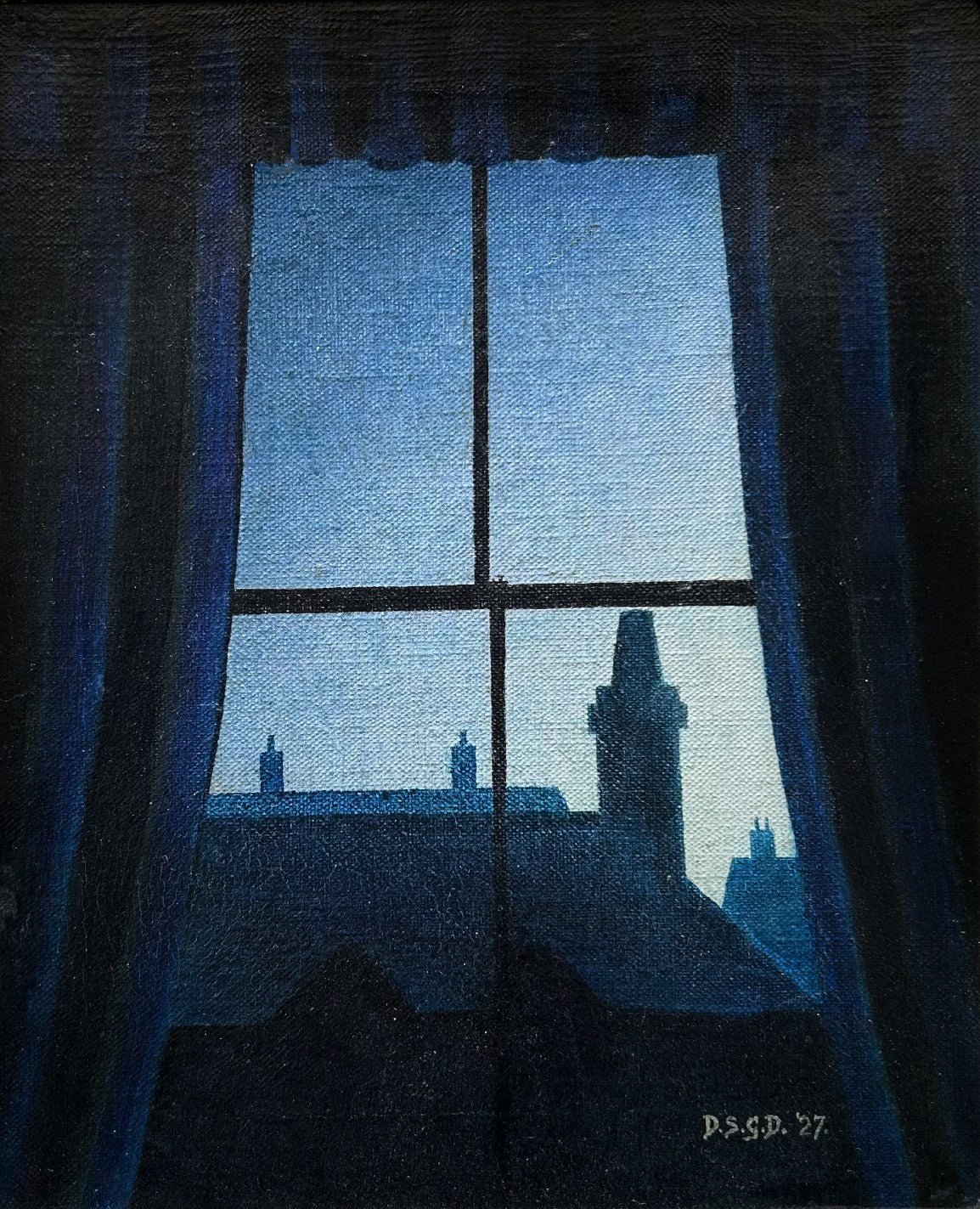 European School - The Window, oil on canvas, 20th century - Darnley Fine Art