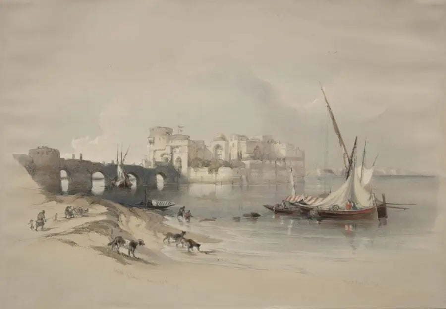 David Roberts - The Citadel of Sidon, lithograph, 19th century - Darnley Fine Art