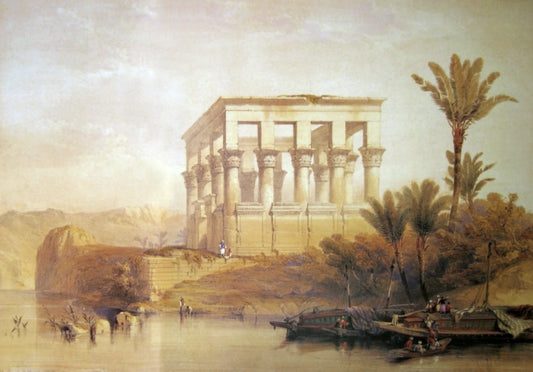 David Roberts - The Hypetheral Temple at Philae, lithograph, 19th century - Darnley Fine Art