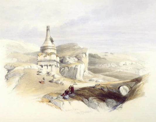 David Roberts - The Pillar of Absalom, lithograph, 19th century - Darnley Fine Art