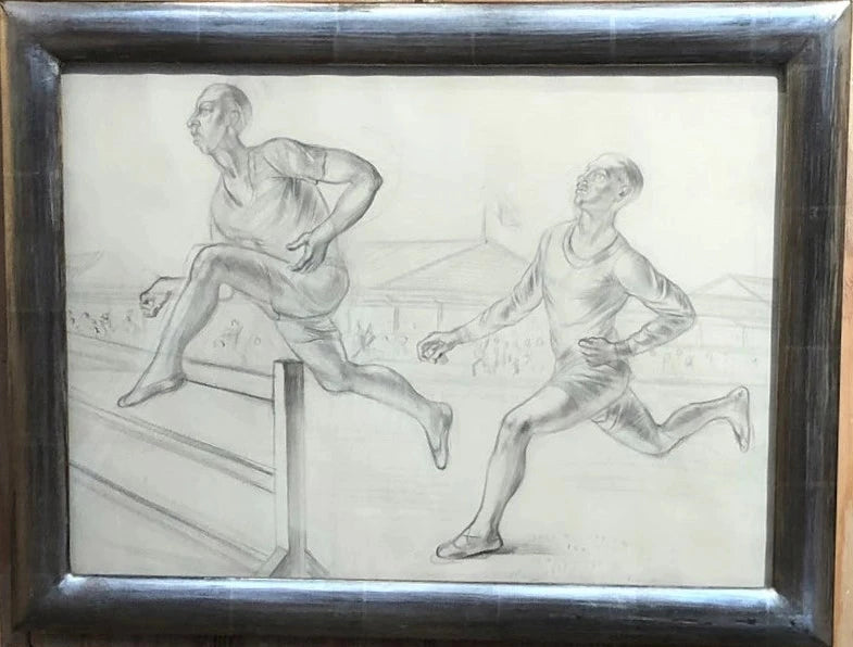 Gordon Noel Scott - The Race, pencil on paper, 20th century - Darnley Fine Art