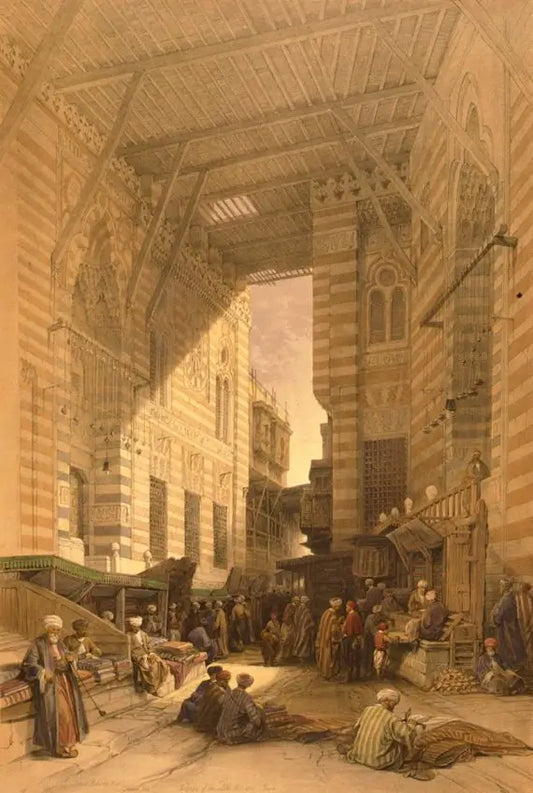 David Roberts - The Silk Mercers' Bazaar, lithograph, 19th century - Darnley Fine Art