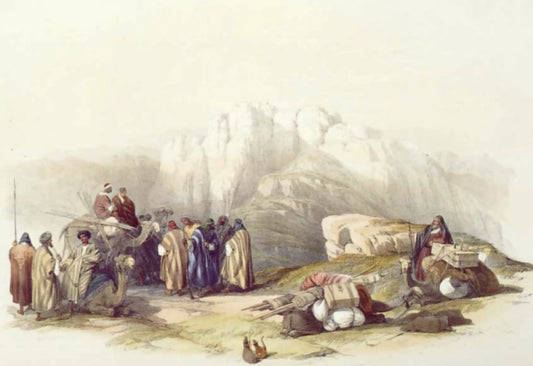 David Roberts - Tomb of Aaron, Summit of Mt Hor, lithograph, 19th century - Darnley Fine Art