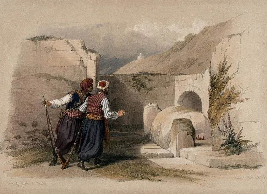 David Roberts - Tomb of Joseph at Shechem, lithograph, 19th century - Darnley Fine Art