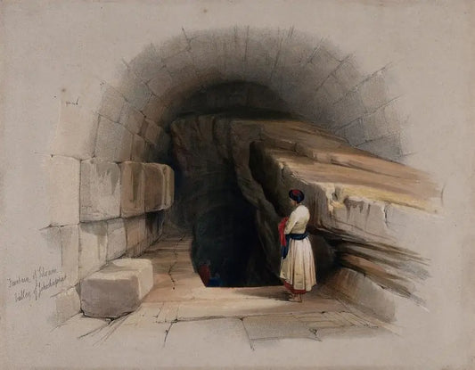 David Roberts - Upper Fountain of Siloam, lithograph, 19th century - Darnley Fine Art