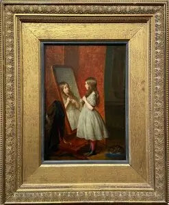 Circle of William Powell Frith - Vanity, oil on canvas, 19th century - Darnley Fine Art