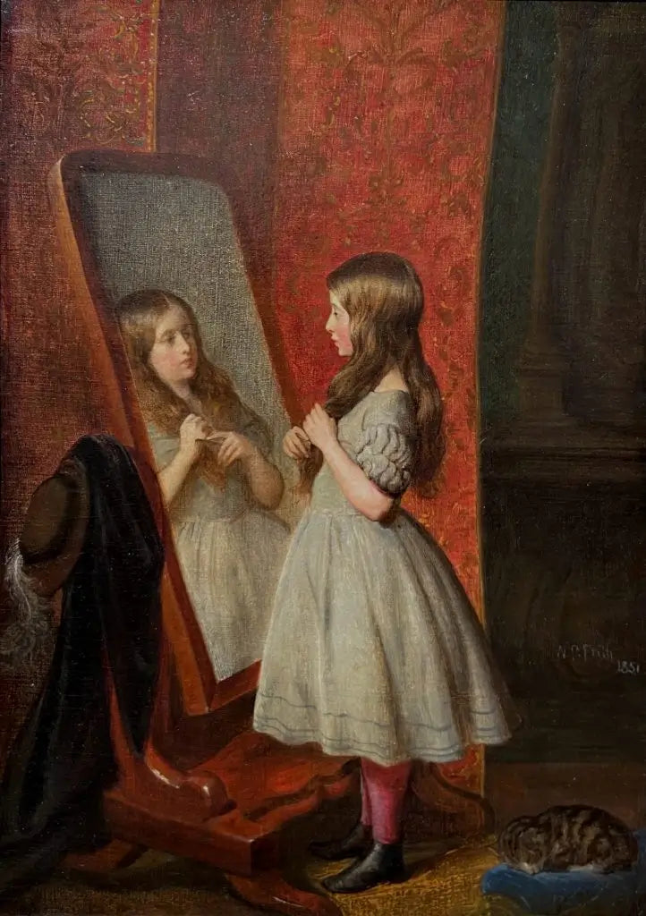 Circle of William Powell Frith - Vanity, oil on canvas, 19th century - Darnley Fine Art