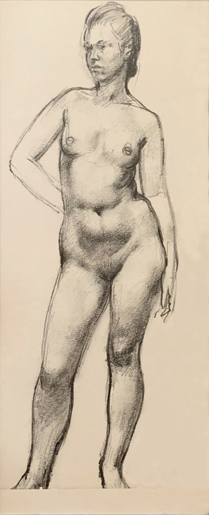 William Dring - Nude Study, pencil on paper, 20th century - Darnley Fine Art