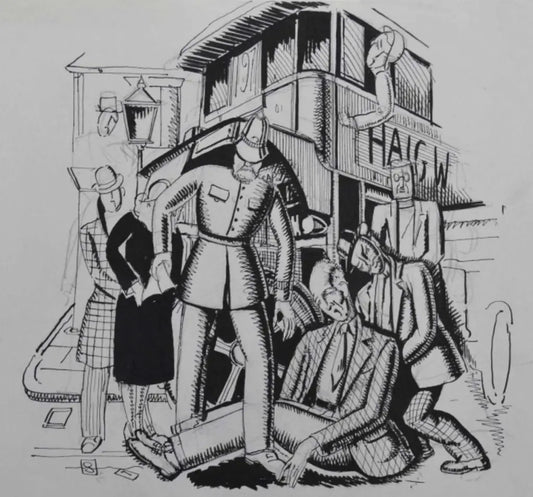 Gordon Noel Scott - Worse for Wear, pencil on paper, 20th century - Darnley Fine Art
